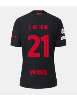 Barcelona Frenkie de Jong #21 Replika Borta Kläder 2024-25 Kortärmad